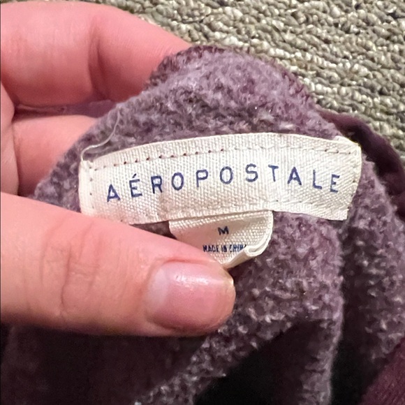 Women's Burgundy Hoodie Sweater - Picture 3 of 3